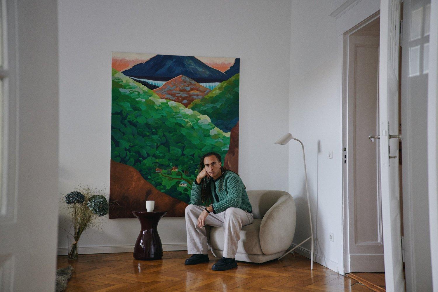 The Charlottenburg apartment with Thomas Delaroziere's commissioned work. Lead image on The Ori House's partnership page.